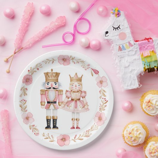 Pastel Nutcracker Ballet Christmas Paper Plates Pappteller (Party)