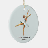 Pastel Nutcracker Ballet Personalisiert Ballerina Keramik Ornament (Rechts)