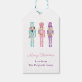 Pastel Nutcracker Ballet Soldatinnen glücklich Geschenkanhänger (Vorderseite)