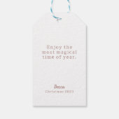 Pastel Nutcracker Ballet Weihnachten Geschenkanhänger (Rückseite)