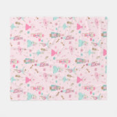 Pastel Nutcracker Ballett Rosa Fleece Blanken (Vorderseite (Horizontal))