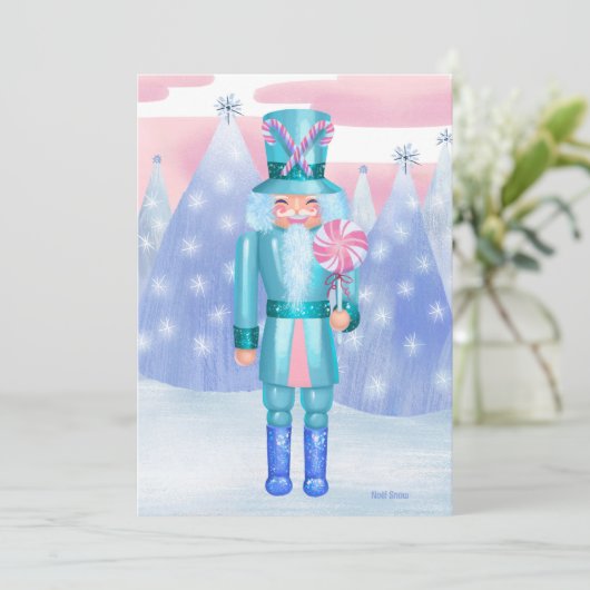 Pastel Nutcracker Candy King DIY Blank Einladung (Stehend Vorderseite)