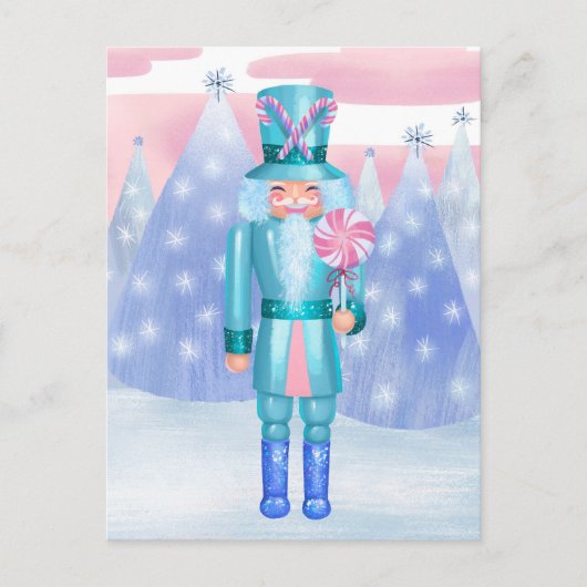 Pastel Nutcracker Candy King Postkarte (Vorderseite)