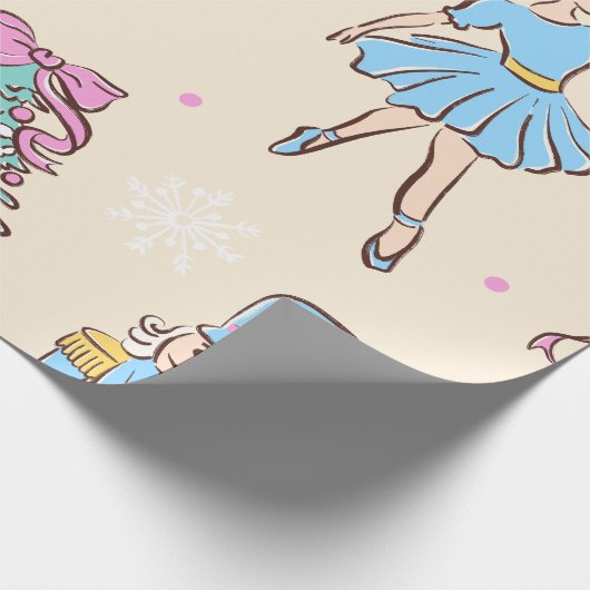 Pastel Nutcracker Christmas Geschenkpapier (Ecke)