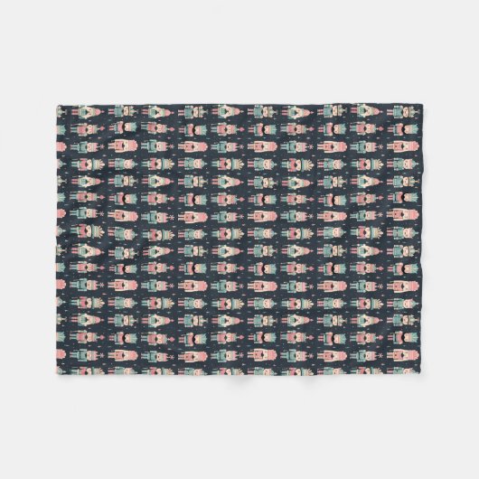 Pastel Nutcracker Fleecedecke (Vorderseite (Horizontal))