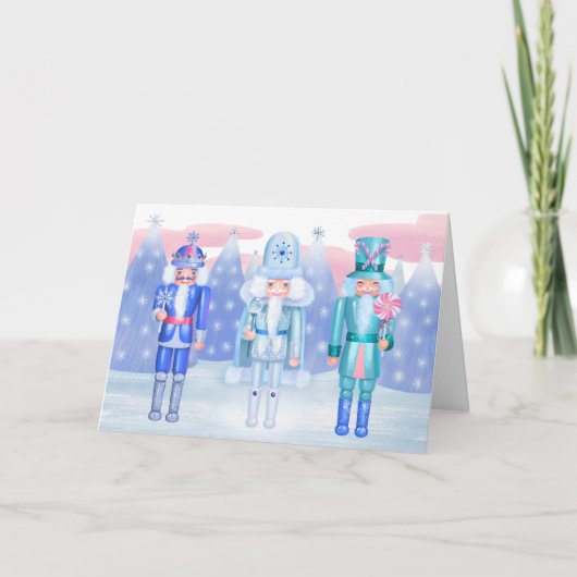 Pastel Nutcracker Kings Card Karte (Vorderseite)