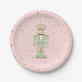 "Pastel Nutcracker Party Plate – Whimsical Holiday Pappteller