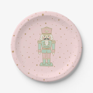 "Pastel Nutcracker Party Plate – Whimsical Holiday Pappteller
