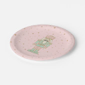 "Pastel Nutcracker Party Plate – Whimsical Holiday Pappteller (Schrägansicht)