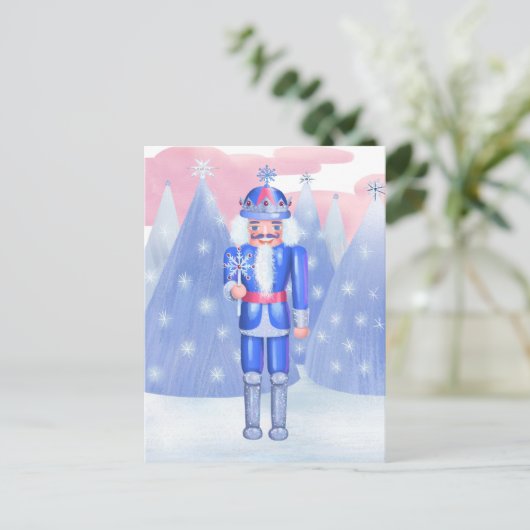 Pastel Nutcracker Snowflake King Postkarte (Stehend Vorderseite)