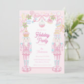 Pastel Nutcracker Sweet Holiday Treats Party Einladung (Stehend Vorderseite)