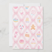 Pastel Nutcracker Sweet Holiday Treats Party Einladung (Rückseite)