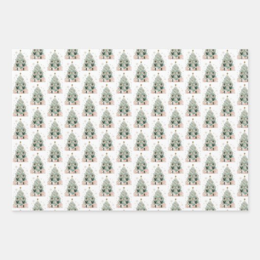 Pastel Nutcracker Weihnachten Geschenkpapier Set (Vorderseite 3)