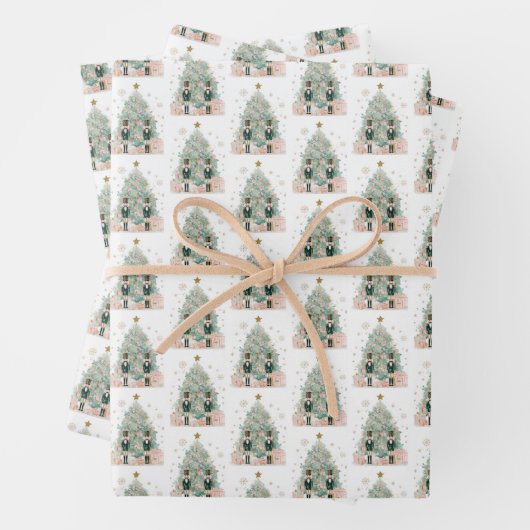 Pastel Nutcracker Weihnachten Geschenkpapier Set (Beispiel)