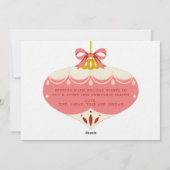 Pastel Nutcracker Weihnachtsgebäck Feiertagskarte (Rückseite)