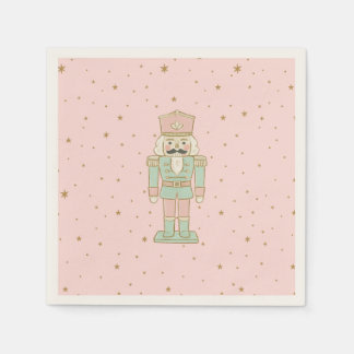 "Pastel Nutcracker – Whimsical Holiday Serviette