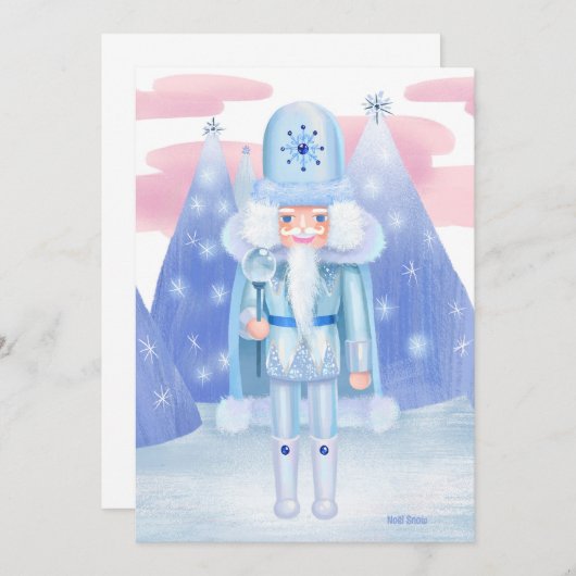 Pastel Nutcracker Winter King DIY Blank Einladung (Vorne/Hinten)