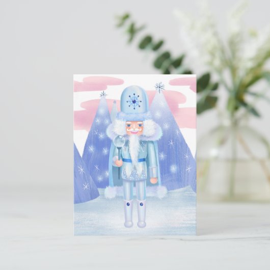 Pastel Nutcracker Winter King Postkarte (Stehend Vorderseite)