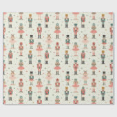 Pastel Nutcrackers und Ballerinas Geschenkpapier (Flach)