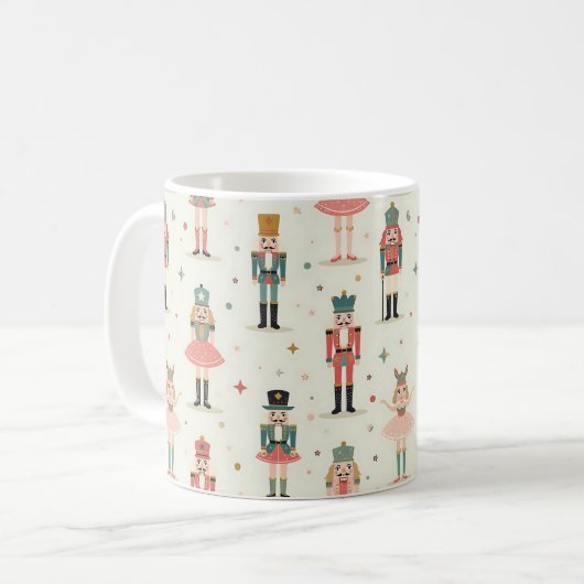 Pastel Nutcrackers und Ballerinas Kaffeetasse (Vorderseite Links)