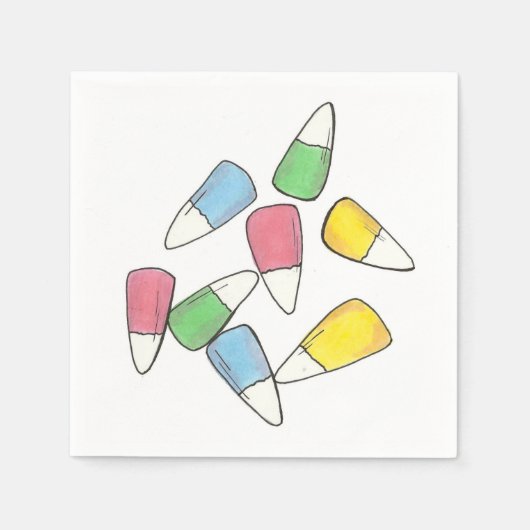 Pastel Oaster Basket Candy Corn Candycorn Candies Serviette (Vorderseite)
