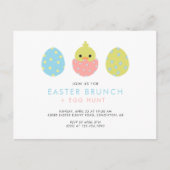Pastel Oaster Brunch Eierjagd Niedliche Einladung Postkarte (Vorderseite)