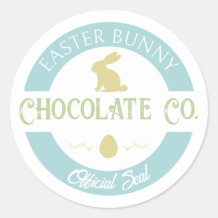 Pastel Oaster Bunny Chocolate Company Runder Aufkleber