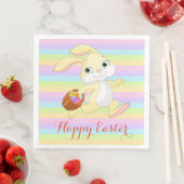 Pastel Oaster Bunny Happy OsterNapkins Serviette (Beispiel)