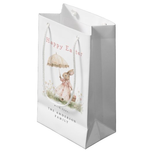 Pastel Oaster Bunny Kleine Geschenktüte (Vorderseite Schrägansicht)