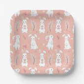 Pastel Oaster Bunny Party Plate Pappteller (Vorderseite)