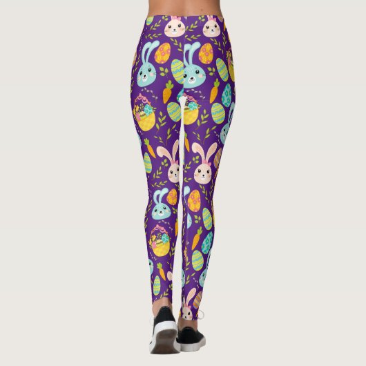 Pastel Oaster Bunny Pattern Leggings (Rückseite)