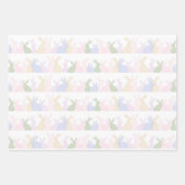 Pastel Oaster Bunny Patterns Frühlingspapier Geschenkpapier Set (Vorderseite)