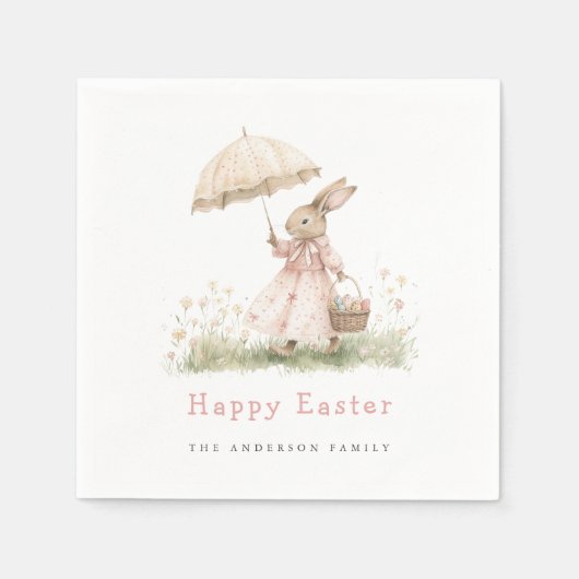 Pastel Oaster Bunny Serviette (Vorderseite)