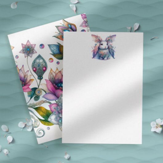 Pastel Oaster Bunny Stationierungskarte Mitteilungskarte