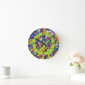 Pastel Oaster Candy Dots nummeriert Runde Wanduhr (Zuhause)