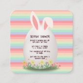 Pastel Oaster Egg Bunny Baby Dusche Begleitkarte (Vorderseite)