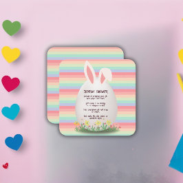 Pastel Oaster Egg Bunny Baby Dusche Begleitkarte