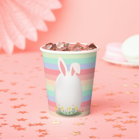 Pastel Oaster Egg Bunny Baby Dusche Pappbecher (Insitu)