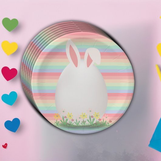 Pastel Oaster Egg Bunny Baby Dusche Pappteller