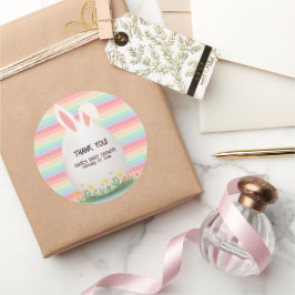 Pastel Oaster Egg Bunny Baby Dusche Runder Aufkleber