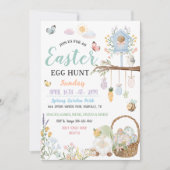 Pastel Oaster Egg Hunt Gnomes Einladung (Vorderseite)