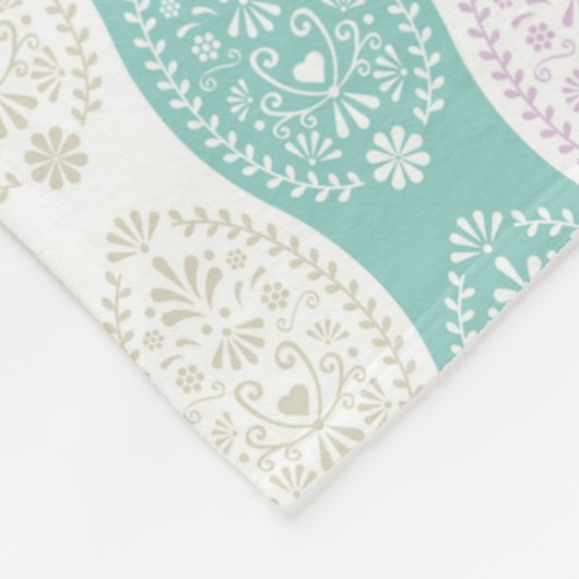 Pastel Oaster Egg Muster - Frühjahrsgestaltung Fleecedecke (Ecke)