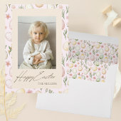 Pastel Oaster Eggs Custom Foto Feiertagskarte