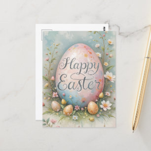 Pastel Oaster Eggs Segnung Postkarte