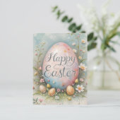 Pastel Oaster Eggs Segnung Postkarte (Stehend Vorderseite)