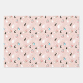 Pastel Oaster | Hasen- und Eiermuster Geschenkpapier Set (Vorderseite)