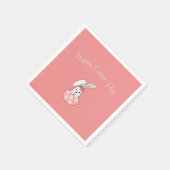 Pastel Oaster Paper Napkins - Personalisiert Serviette (Ecke)