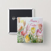 Pastel Oaster Tulips Button (Vorne & Hinten)