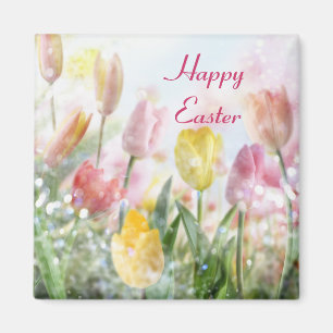 Pastel Oaster Tulips Magnet