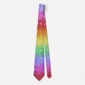 Pastel Ocean Impressionist Rainbow Sparkle Krawatte (Vorderseite)